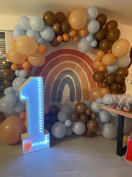 Chiffre 1 géant lumineux