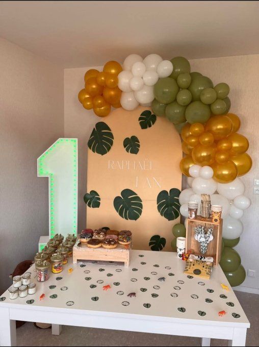 Chiffre 1 géant lumineux