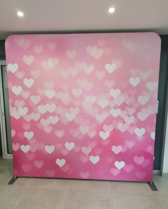 Fond coeurs pour coin photo 